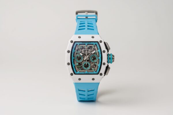 Richard Mille RM 11-03 "Last White Edition" Automatic Flyback Chronograph White Ceramic Sky Blue Strap