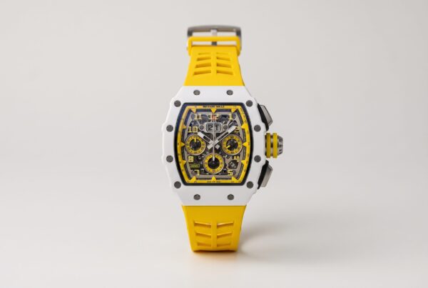 Richard Mille RM 11-03 "Last White Edition" Automatic Flyback Chronograph White Ceramic Yellow Strap