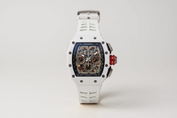 Richard Mille RM 11-03 "Last White Edition" Automatic Flyback Chronograph White Ceramic White Strap